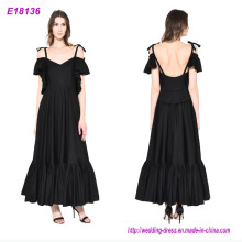 Nouvelle Arrivée Partie Deep V-Neck Elegant Prom Long Robe De Soirée